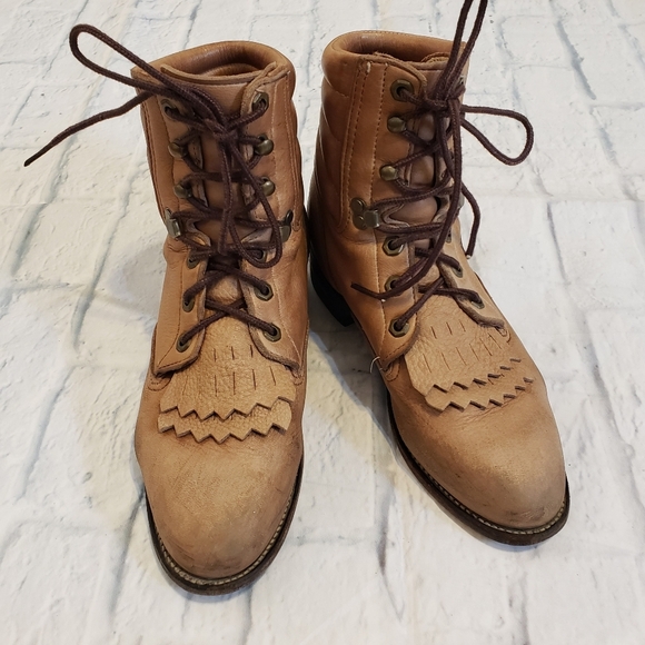 Justin Boots Shoes - Justin Boots lace up boots size 6½ made in USA